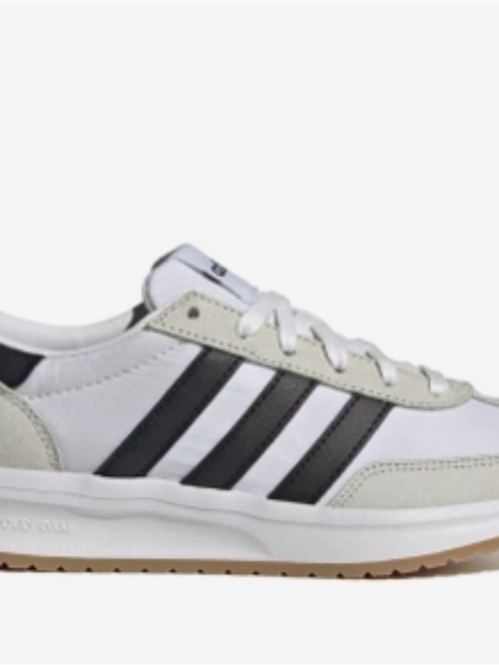 adidas Men's White, Black & Tan Retro Runner Sneakers
